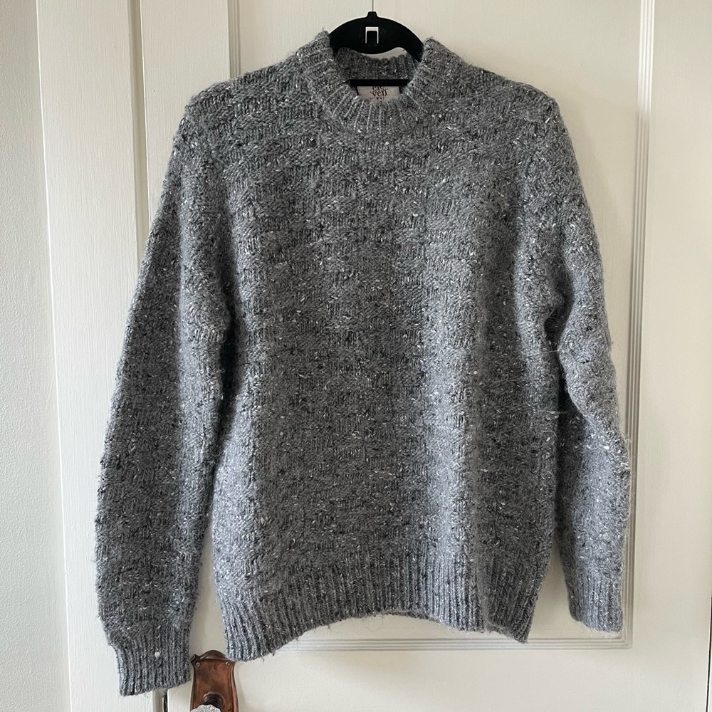 Men’s Eleventy Charcoal Wool Blend Crewneck Sweater (M)